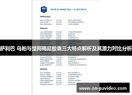 萨利巴 乌帕与楚阿梅尼胶囊三大特点解析及其潜力对比分析